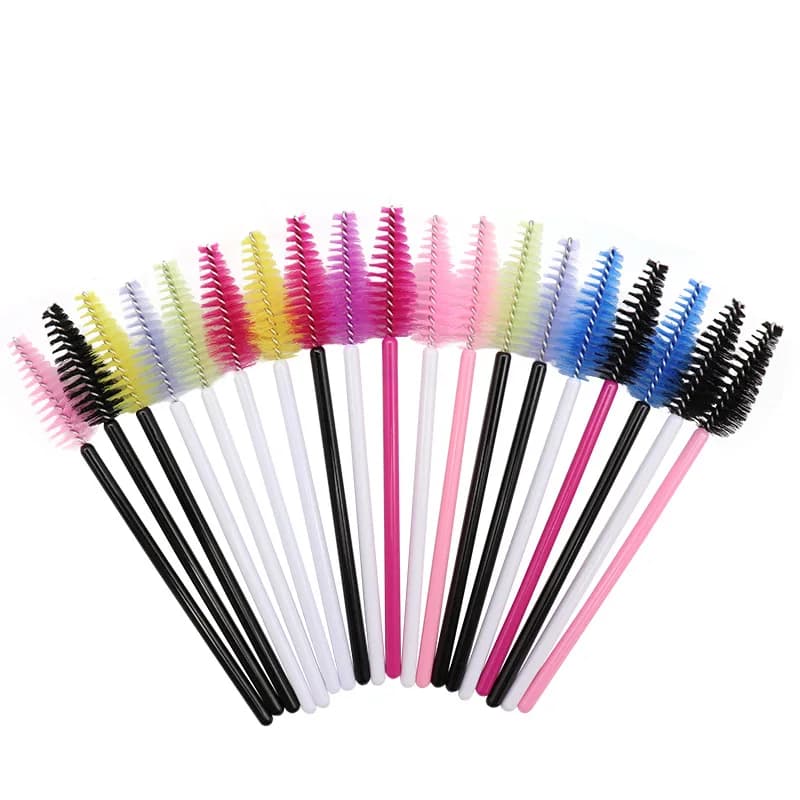 25 pcs Use And Drop Eyebrow Brush Extension Eyelash Brushes For Eyebrow Mug Microbrush Water Drop Shape Beauty Tool