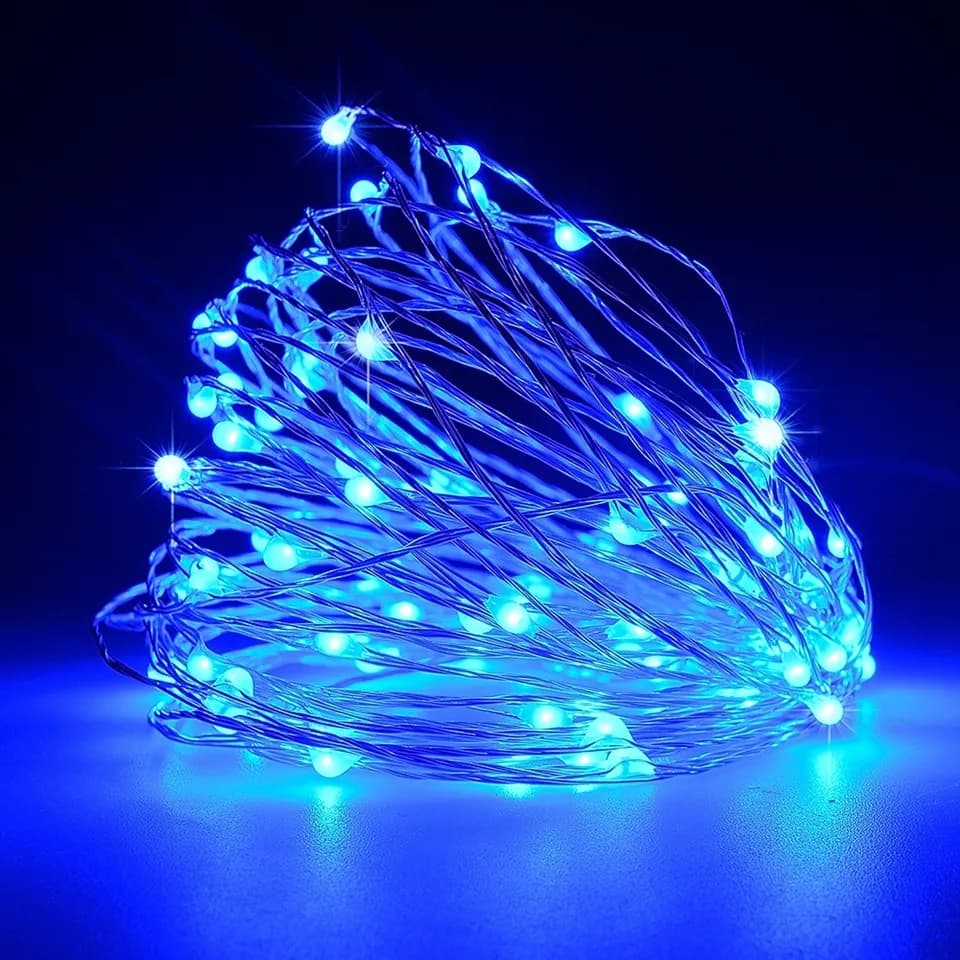 Dimmerabile 11m/21m/31m Blu LED Outdoor solar Luci Leggiadramente Della Stringa di Festa Festa Di Natale Ghirlanda solare del Giardino Luci Impermeabili