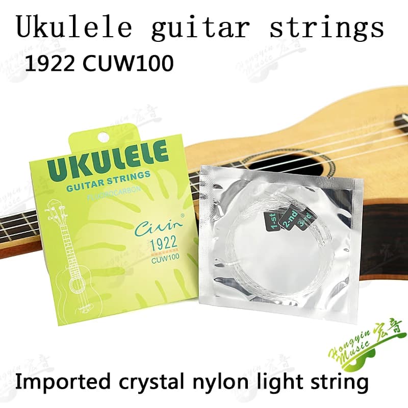 Corda per chitarra Civin Ukulele Corda rotonda importata accessori per materiali di riparazione per chitarra in nylon trasparente cristallino
