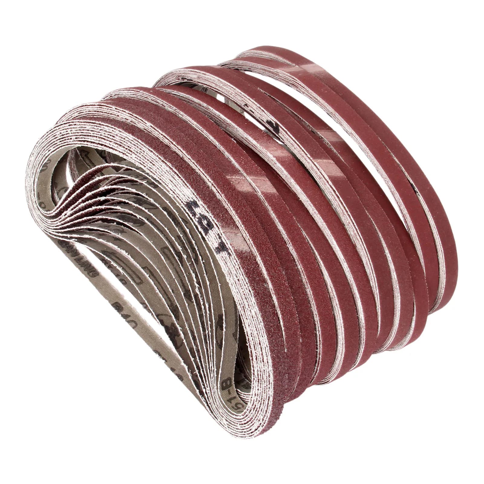 10Pcs 9*533 millimetri Nastri Abrasivi 533*75 millimetri Levigatura Banda 21*0.35 pollici Levigatura Schermo con Grana 40 a 600 Panno Morbido Per Cintura Levigatrice