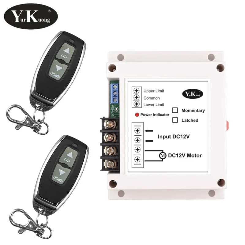 DC12V Motore Interruttore di Controllo Remoto 400W 2CH Motore Avanti Indietro Up Down Arresto Pompa Acqua Pompa Olio Wireless TX RX Interruttore Limitato