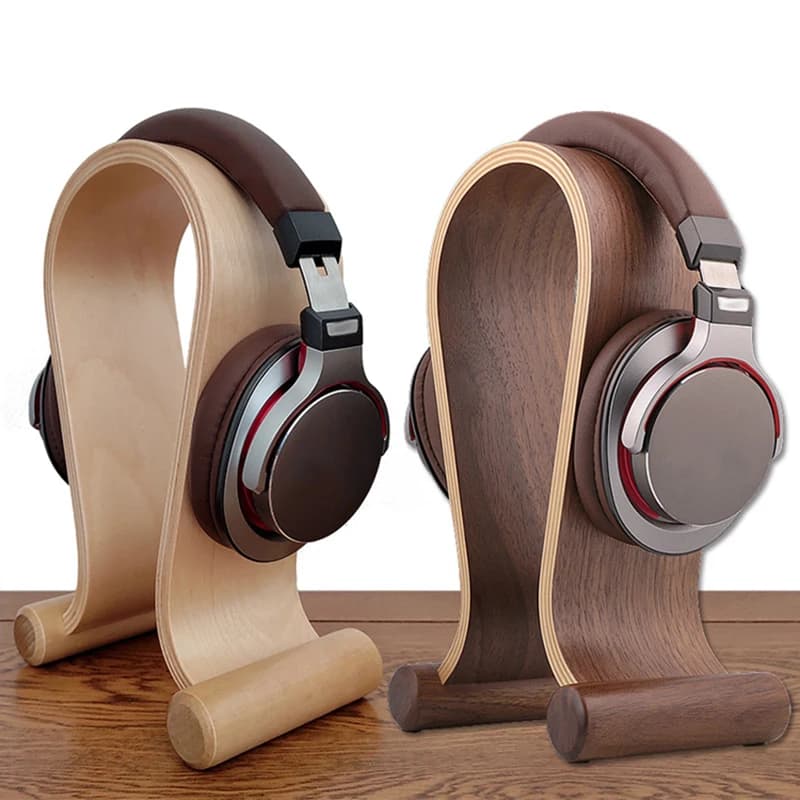 Universal walnut headphone stand Solid wood headphone stand Headphone stand for headphones Display for headphone accessories
