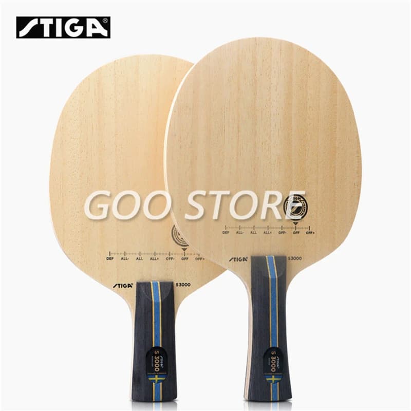 STIGA Lama da ping pong S3000 Allround Play 5 strati Legno puro Controllo Racchetta da ping pong Mazza Tenis De Mesa