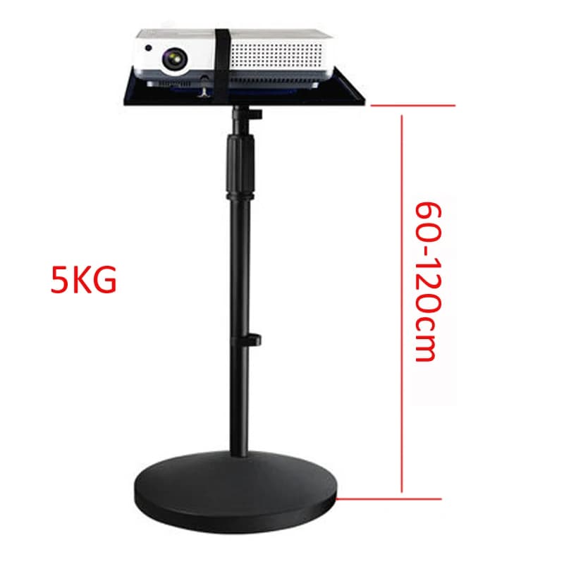 T3-60120 20kg 5KG 600-1200MM supporto per treppiede universale regolabile in altezza supporto da pavimento per laptop con vassoio 34*24cm base grande