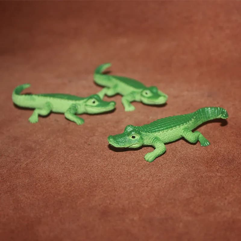 Wild Crawl animale coccodrillo modello Mini alce coccodrillo verde neve leopardo renna miniature Decor Action Figures Figurine giocattoli