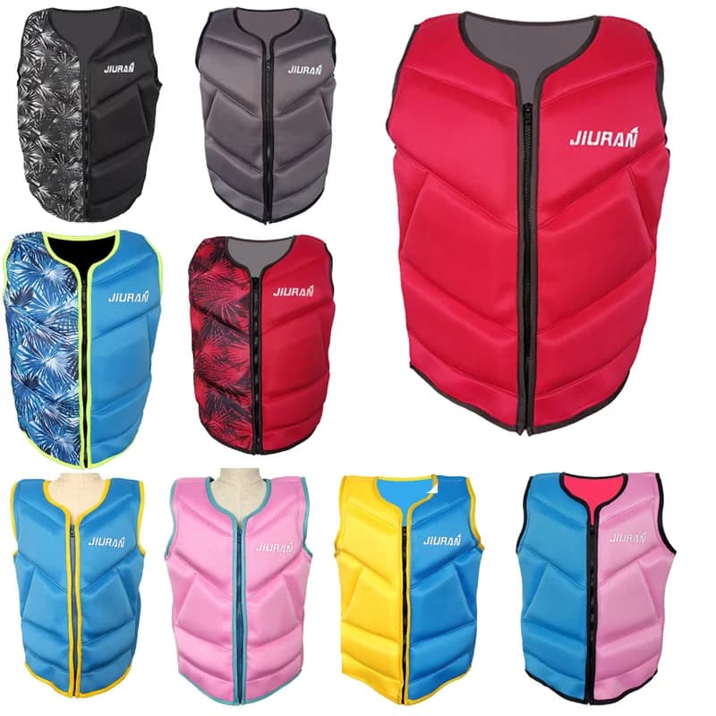Giubbotto di salvataggio per adulti, giubbotto di salvataggio di sicurezza in neoprene, wakeboard di salvataggio, piscina da nuoto, muta da surf per ragazzi