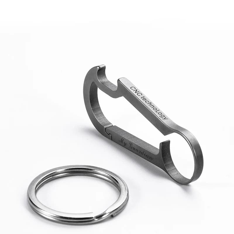 High Quality Metal Keyring Men 420 Stainless Steel Simplicity Keychain Key Holder Belt Buckles Super lightweight Car Key Chain