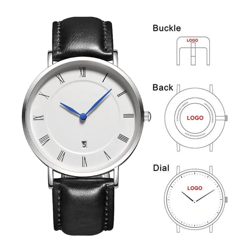 B-8210A Simple Men's Watches With Date Mark Customized Women's Watch Design Your Brand Roman Numerals Watch