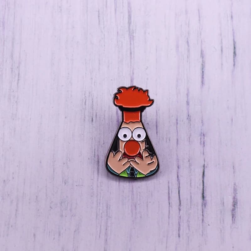 Bicchiere dello smalto pin icone della cultura pop bicchiere muppet risvolto distintivo divertente collezione di chimica