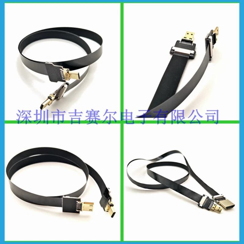0,1 m-0,8 m 0,5 m FPV HD compatibile tipo A maschio a mini HD femmina HDTV FPC cavo piatto per fotografia aerea multicottero
