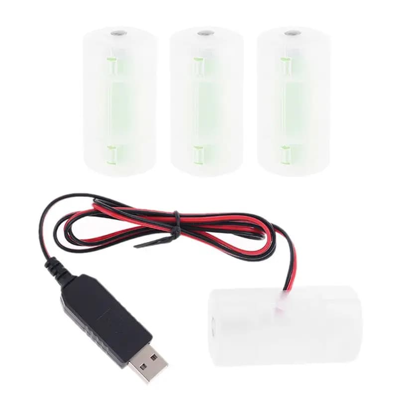 D Batteria Eliminator USB di Alimentazione Cavo di Alimentazione in Grado di Sostituire 1 a 4pcs LR20 D Batteria