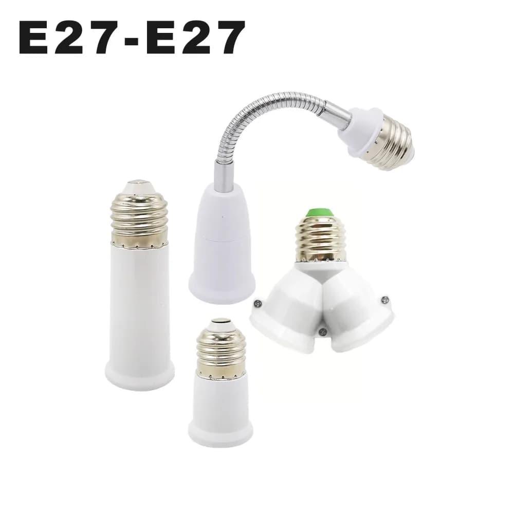 Prolunga base lampada da E27 a E27 65mm 95mm 197mm Convertitore portalampada E27-E27 Adattatore portalampada ignifugo per lampadina
