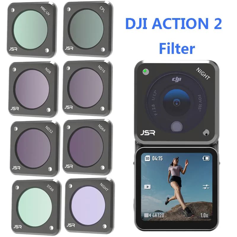 Filtro per DJI Action 2 filtri per obiettivi CPL UV ND 8/16/32/64 Macro Star Night NDPL obiettivi per DJI Action Osmo 2 accessori per fotocamere