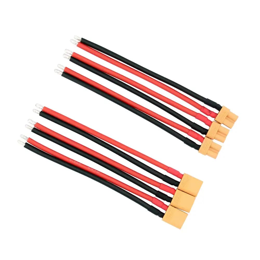 XT30 Pigtail Plug Male and Female Connector with 100mm/150mm 16AWG Tinned Wire Cable for RC Lipo Battery FPV Drone Charger