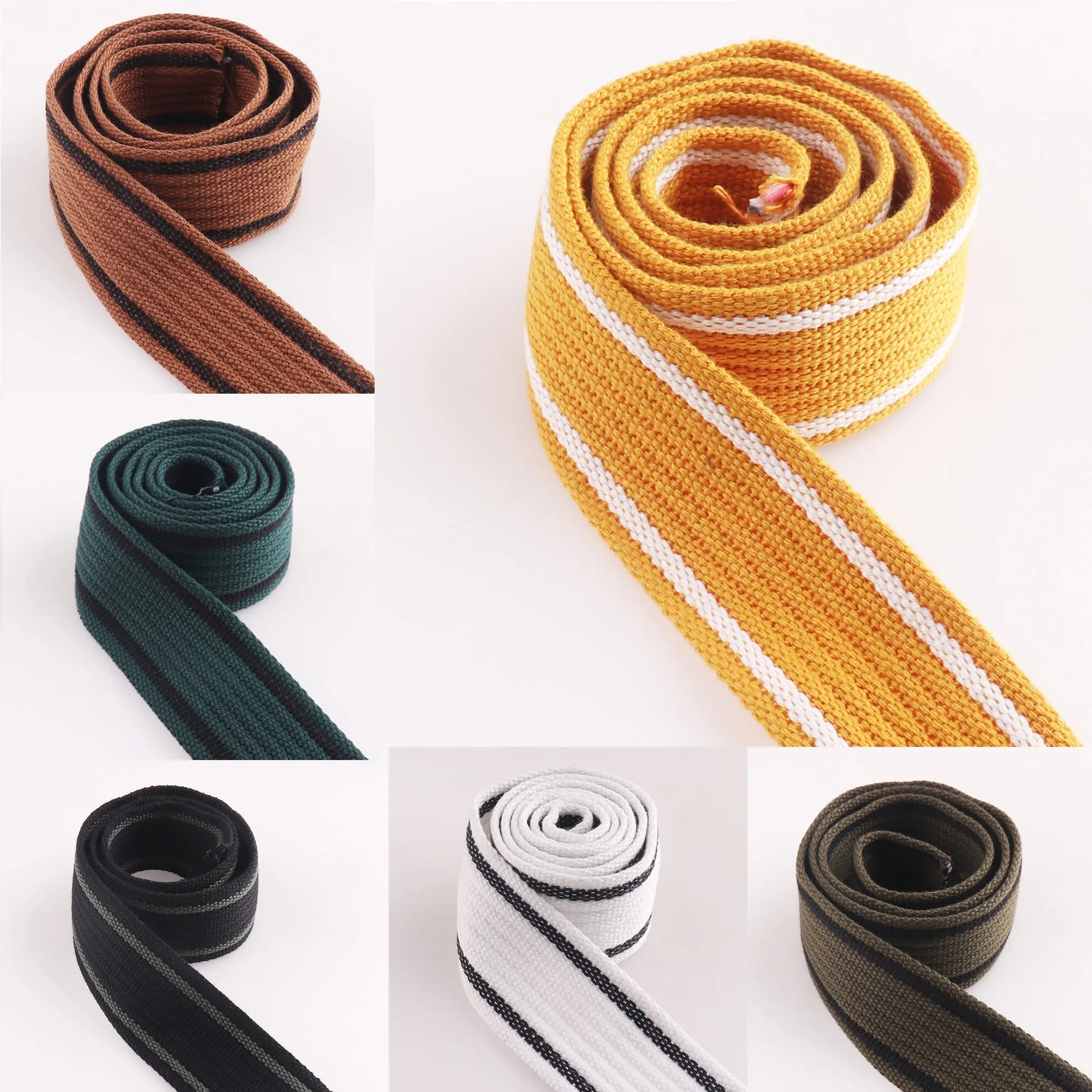 1.5 "3 Yards/lot Colorato Tela di Cotone Tessitura/Bias/strisce Nastro Borsa Cintura Cinghia Indumenti Artigianato Fai Da Te Accessori