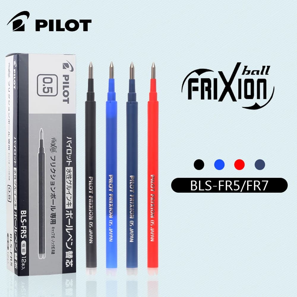 6/12/24pcs stampa rovesciata la penna cancellabile ricarica Frixion BLS-FR5 FR7 0.5/0.7mm penna Gel gli studenti usano l'inchiostro di controllo della temperatura