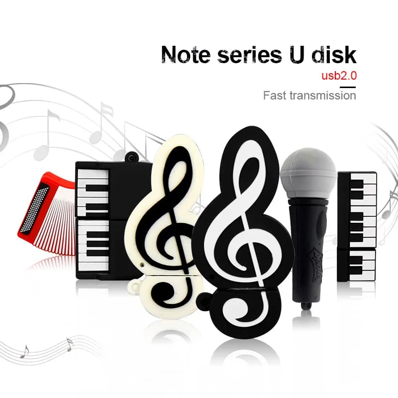 Microfono/Piano/Chitarra/Cello/Note musicali/Organo Chiavetta USB 2.0 Pen Drive Mini Flash Disk 32gb Pendrive U Disk Memory Stick