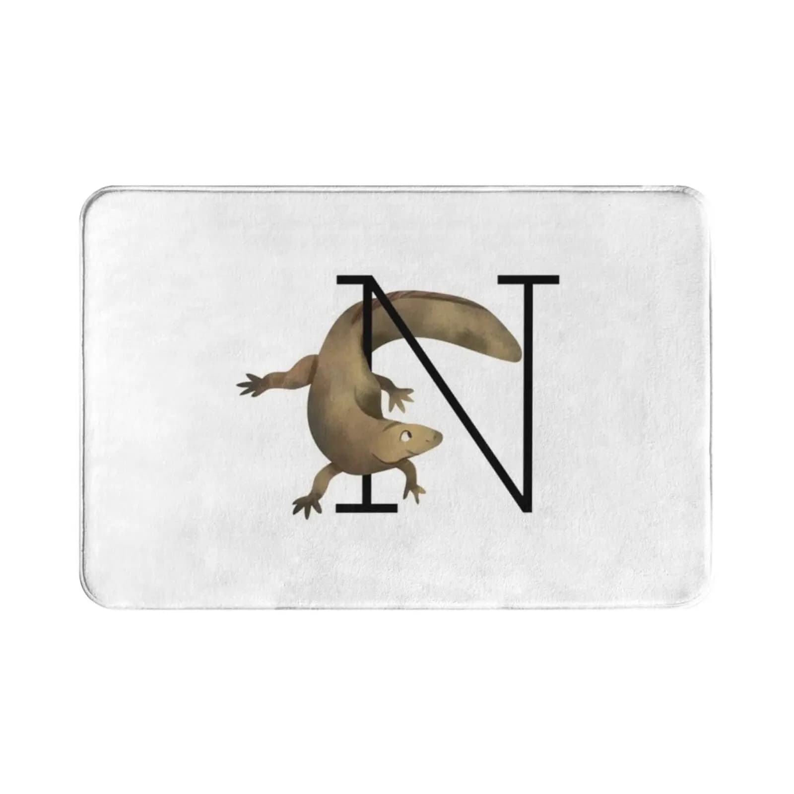 N As Newt (alfabeto animale) Tappeto Tappetino Tappeto Cuscino Morbido Lettera Alfabeto iniziale Impara a imparare Ragazzo Ragazza Bambino Bambino