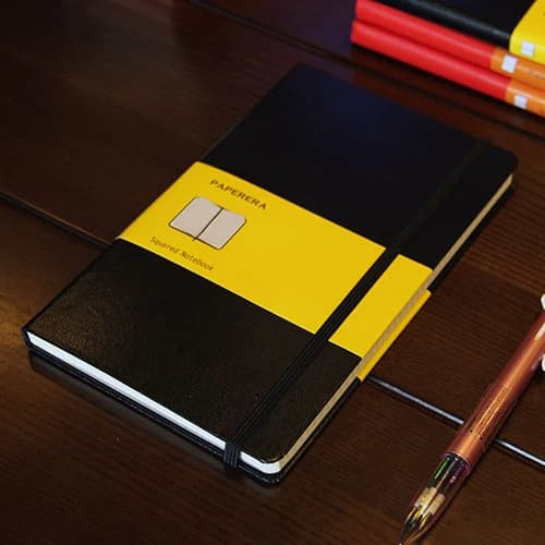 Classico ufficio scuola hardcover fascia di cuoio planner notebook cancelleria, fine in bianco, linea, grafico, punteggiato journal note book, A5A6