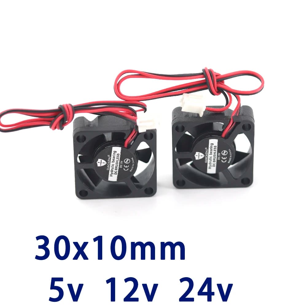 Ventola parte stampante 3d 3010 2pin 30mm 30x30x10mm 3cm scheda grafica DC 5V 12V 24V 2P