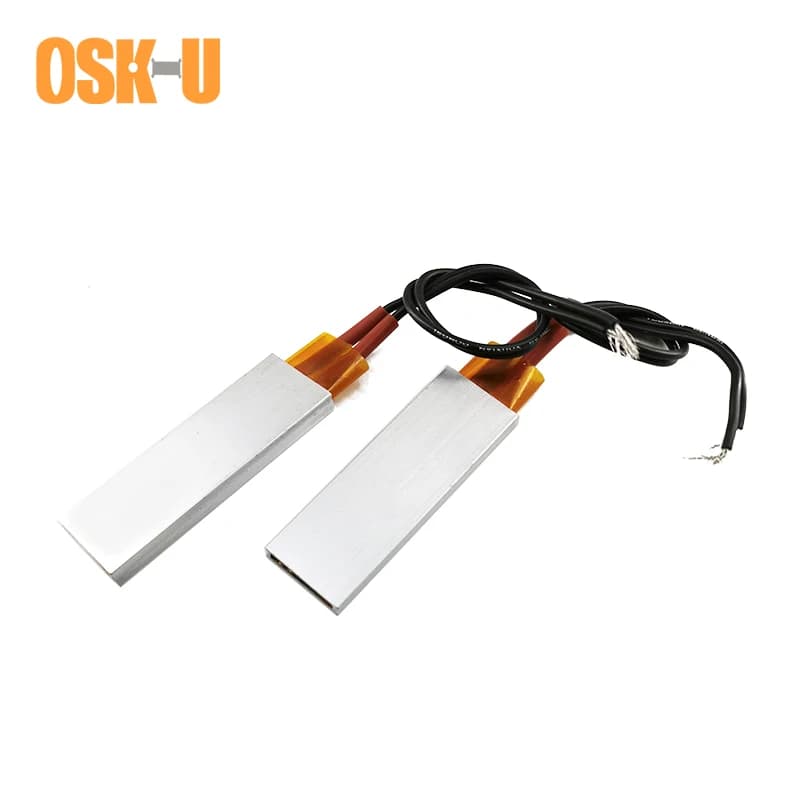 2PCS PTC Plate Electric Heater 220V 60x21x5mm PTC Element Heater 200C/270C Thermostatic Heater for Hair Plate