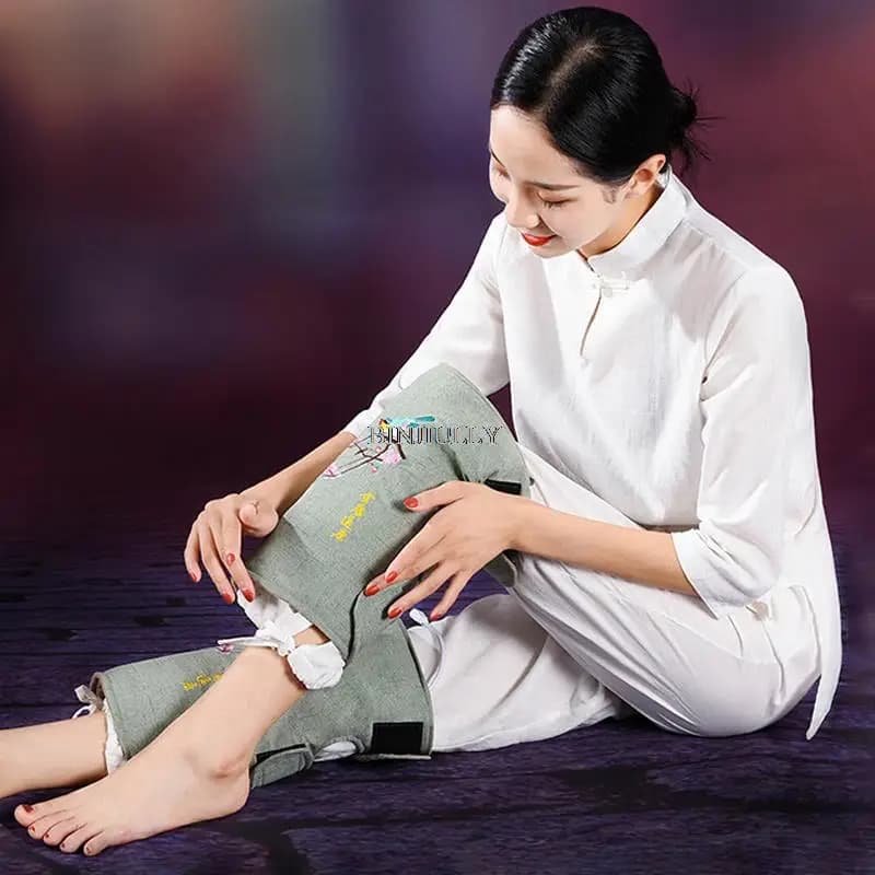 Riscaldamento elettrico ginocchiere moxa gamba articolazioni del ginocchio leggings moxibustione tesoro moxibustione coperta impacco caldo