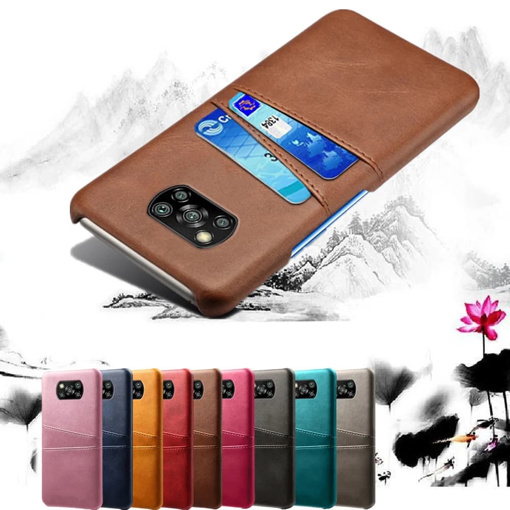Portafoglio porta carte di credito ID Slot Case per Xiaomi Mi Poco X3 Pro Nfc M3 F3 F2 X3pro X3nfc Cover Coque Funda Bumper Capa Shell
