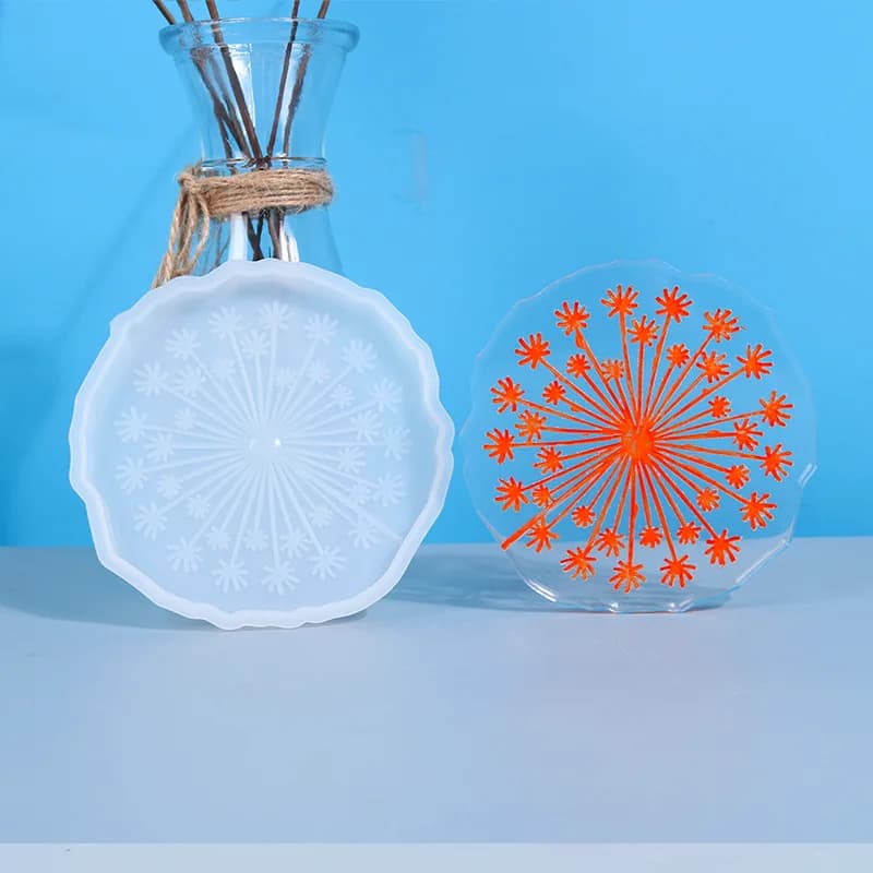 Dente di leone sottobicchiere stampo in Silicone per stampi epossidici in cristallo fai da te resina bicchiere da vino sottobicchiere decorazione della casa creazione di gioielli