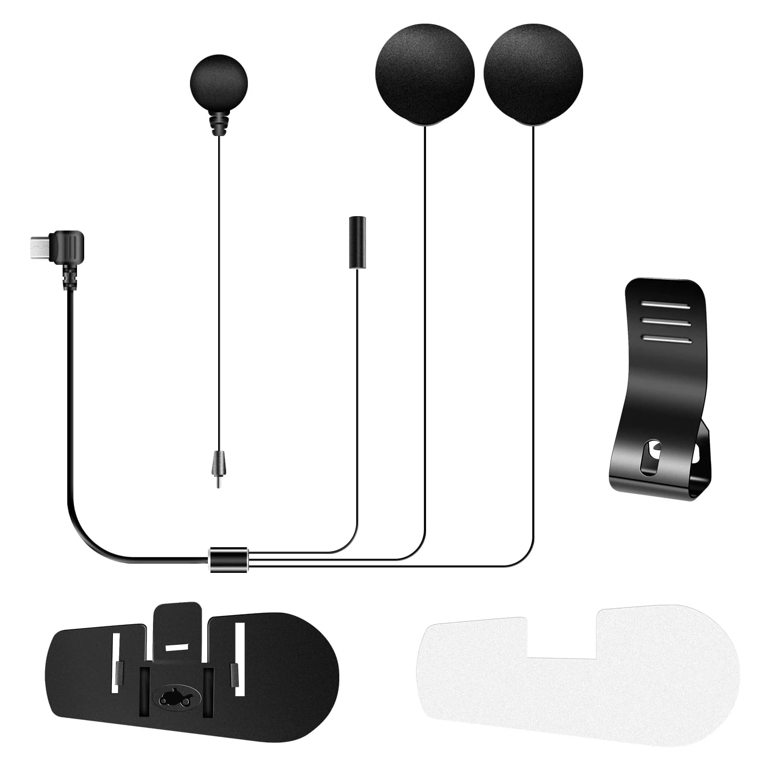 Microfono, altoparlante e auricolare Fodsports con clip, solo adatti per il casco da moto con interfono Bluetooth FX8 AIR FX8 PRO.