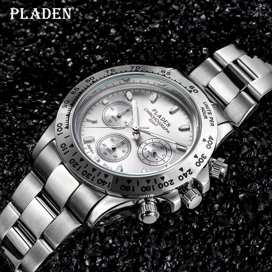 PLADEN Fashion Watch For Men Business cronografo orologi al quarzo in acciaio inossidabile Sport maschile Luminous Dive Montre Homme Gift 2022