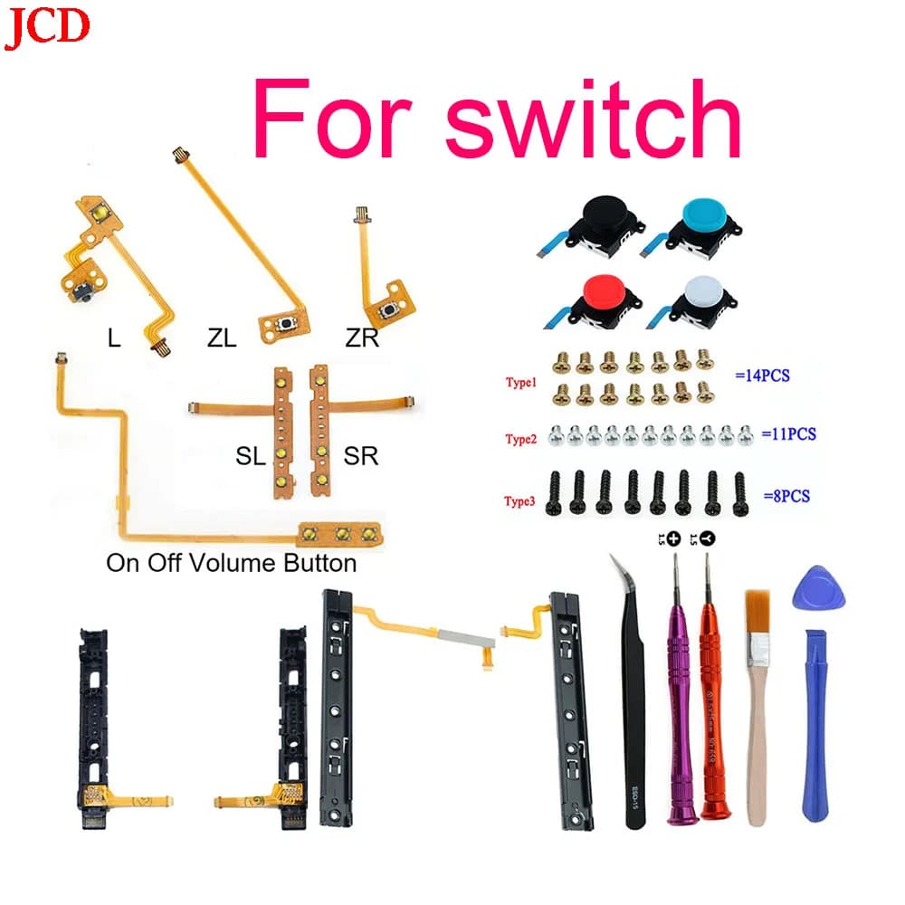 JCD ZL L SL ZL ZR L Bottoni trigger spalla sinistra destra Cavo flessibile per Nintend Switch NS Console Joystick analogico/Strumento a vite