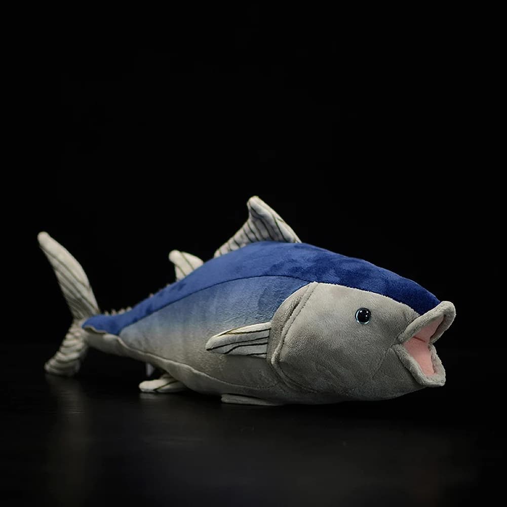 Simpatico peluche di tonno rosso pacifico Thunnini morbido realista Thunnus Orientalis simulazione oceano animale miniatura modello regali per bambini