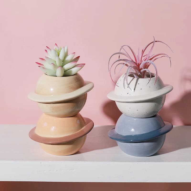 Nuovo vaso in ceramica Creative Planet, vasi succulenti balcone, macetas de ceramica, decorazioni per il desktop Decorazione mini vaso di fiori per piante