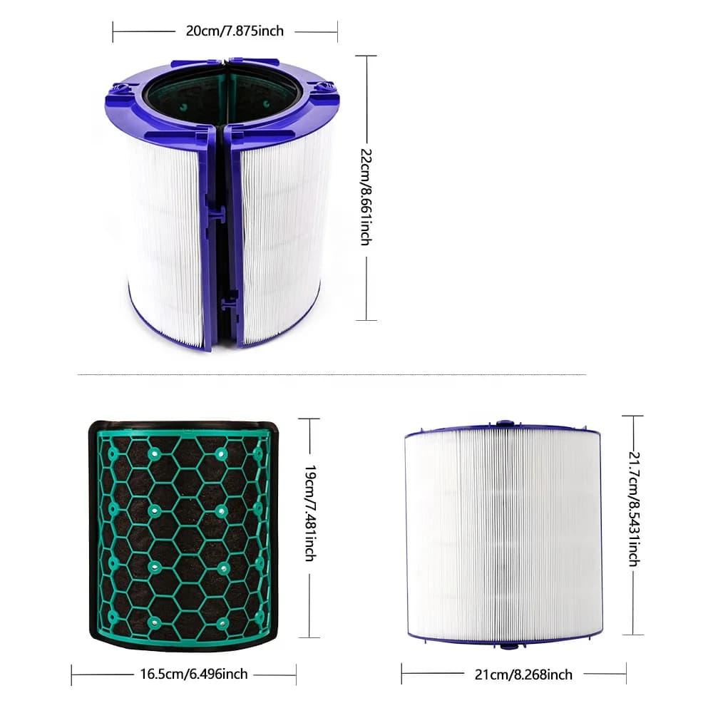 TP04 Filtro di ricambio per Dyson HP04 TP04 DP04 TP05 DP05 Air Purifi-er sigillato a due stadi 360 ° Puro
