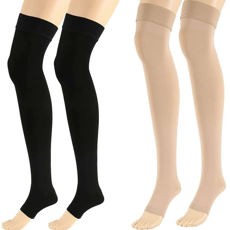 Calze a compressione mediche alte fino al ginocchio calze Varicose calze a compressione Brace Wrap Shaping per donna uomo 18-21mm