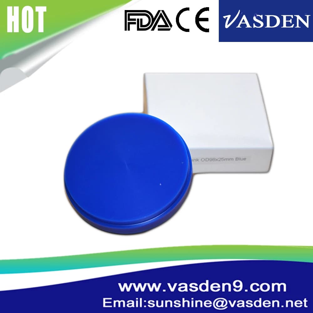 10 pieces dental laboratory cadcam temporary crown blue white wax blocks milling and wax disc casting