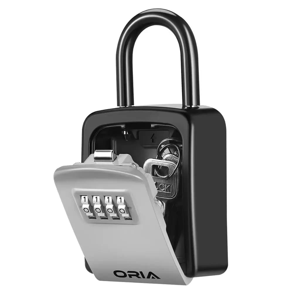 ORIA Cassetta portachiavi con password Cassetta di sicurezza per chiavi esterne Decorazione Cassetta con codice chiave Cassetta di sicurezza per chiavi Cassetta password montata a parete