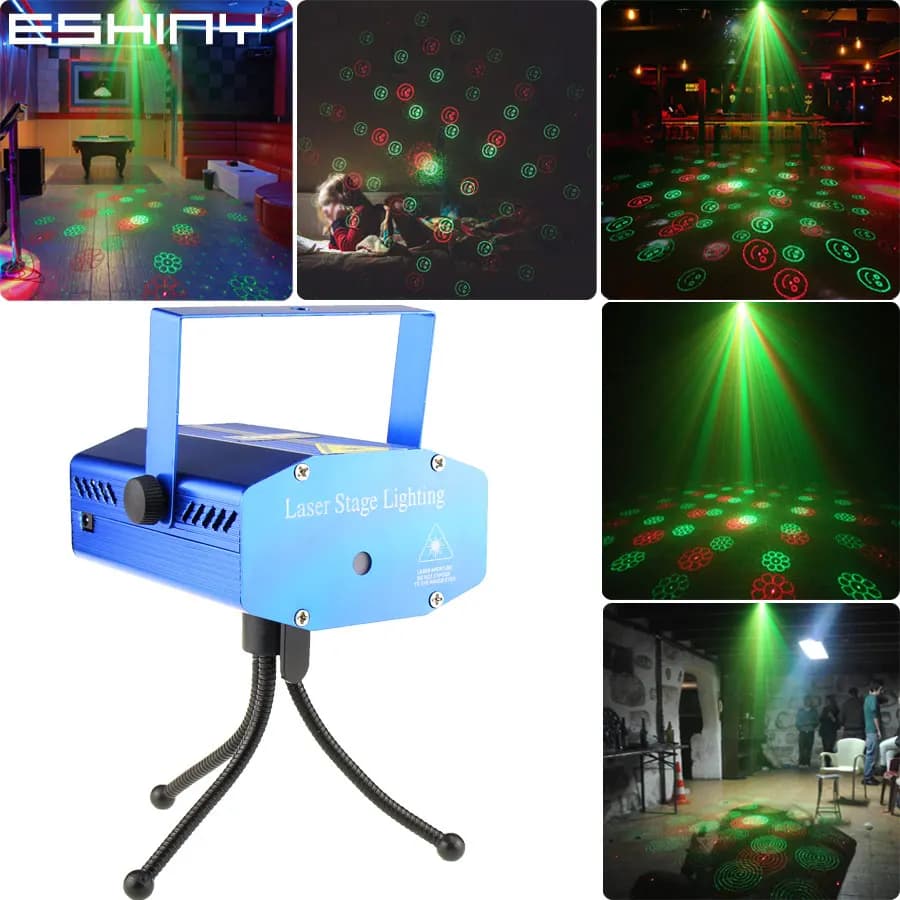 Nuovo Rosso Verde Laser 24 Modelli Proiettore Party Discoteca DJ Luce Dance Club Bar Decorazione Natale Effetto Scenico Lampada Spettacolo Y24D2