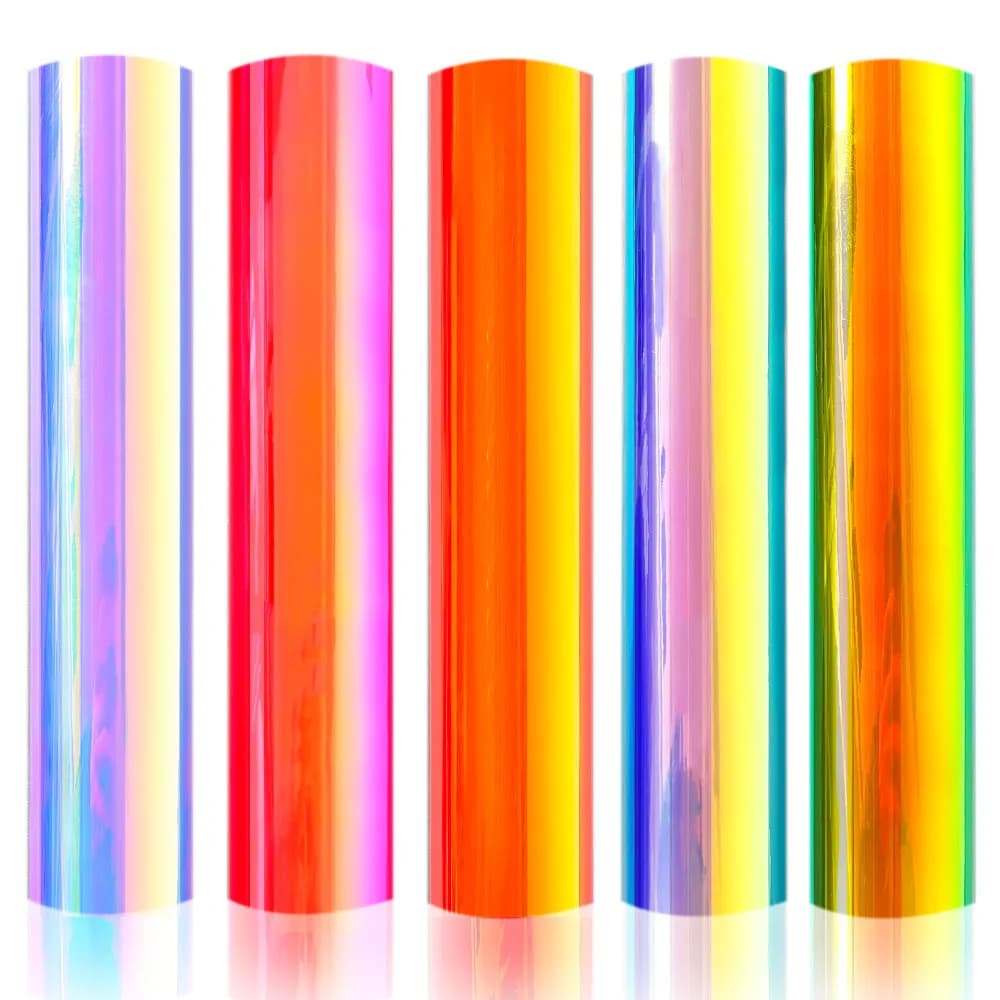 CHAMELEON HOLOGRAPHIC OPAL PERMANENT VINYL ROLL SELF ADHESIVE CRAFT SIGN MAKING WATERPROOF STICKER CUP/WALL DECAL Xmas CARD DIY