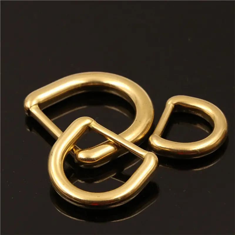 1 x In Ottone Massiccio Modellato D Fibbia ad anello per il Mestiere Del Cuoio Del Sacchetto Della Borsa Della Cinghia Della Cinghia Nastri E Fettucce Collare di Cane 15/20/25mm