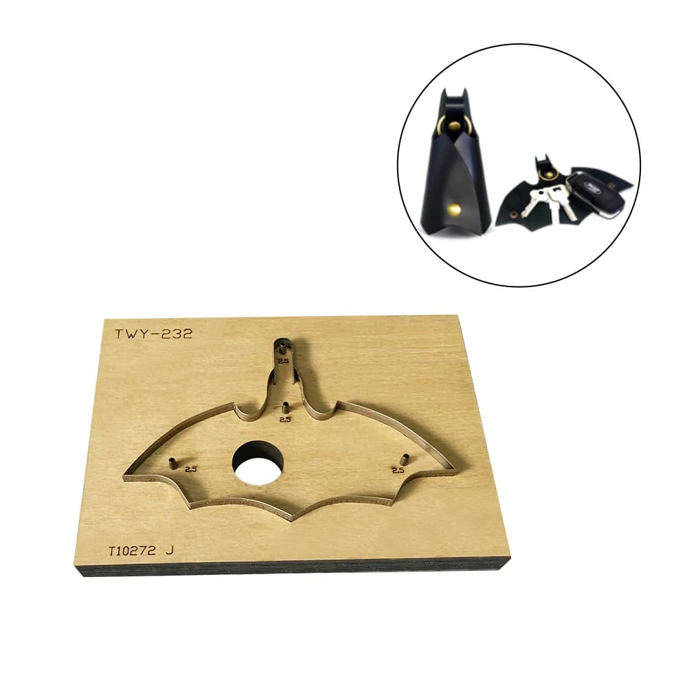 Pine-shaped wooden hanger, DIY-made leather hanger, laser mold punching tool for ordinary die