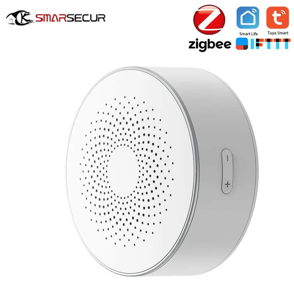 Zigbee Tuya Smart Home Security Sensore di allarme sirena WiFi Smart Life Sensore di allarme sirena stroboscopica wireless Controllo remoto APP mobile