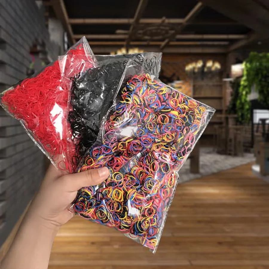 3000 pz/pacco Fasce di Gomma Usa E Getta Per I Bambini Del Bambino Piccolo Legame Dei Capelli di Gomma Elastica Dei Capelli Delle Ragazze Set Anello Scrunchies Accessori