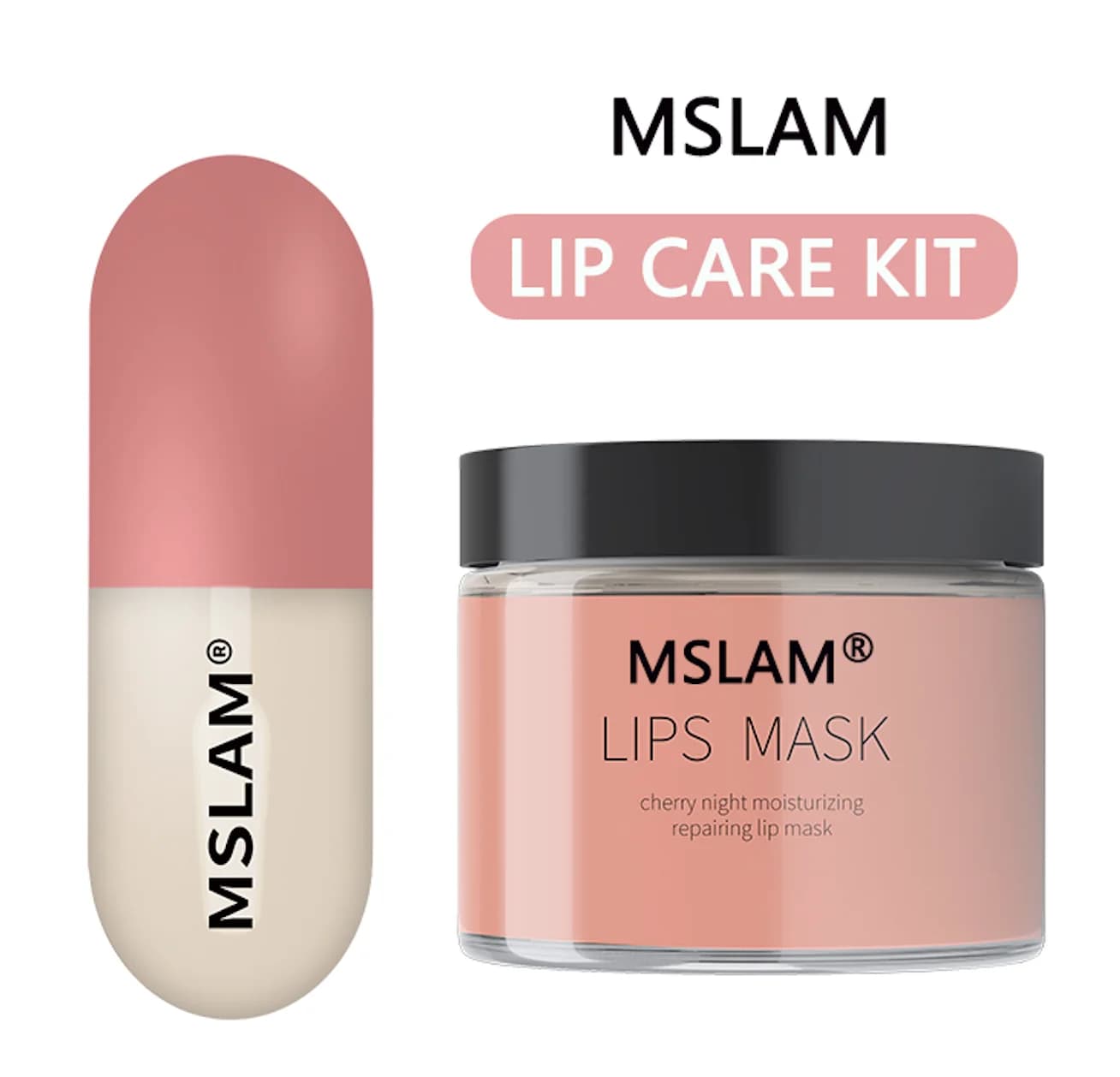 MSLAM Lip Care-Repair and eat lips with honey. Cream lips moisturizing collagen mask sleeping lips