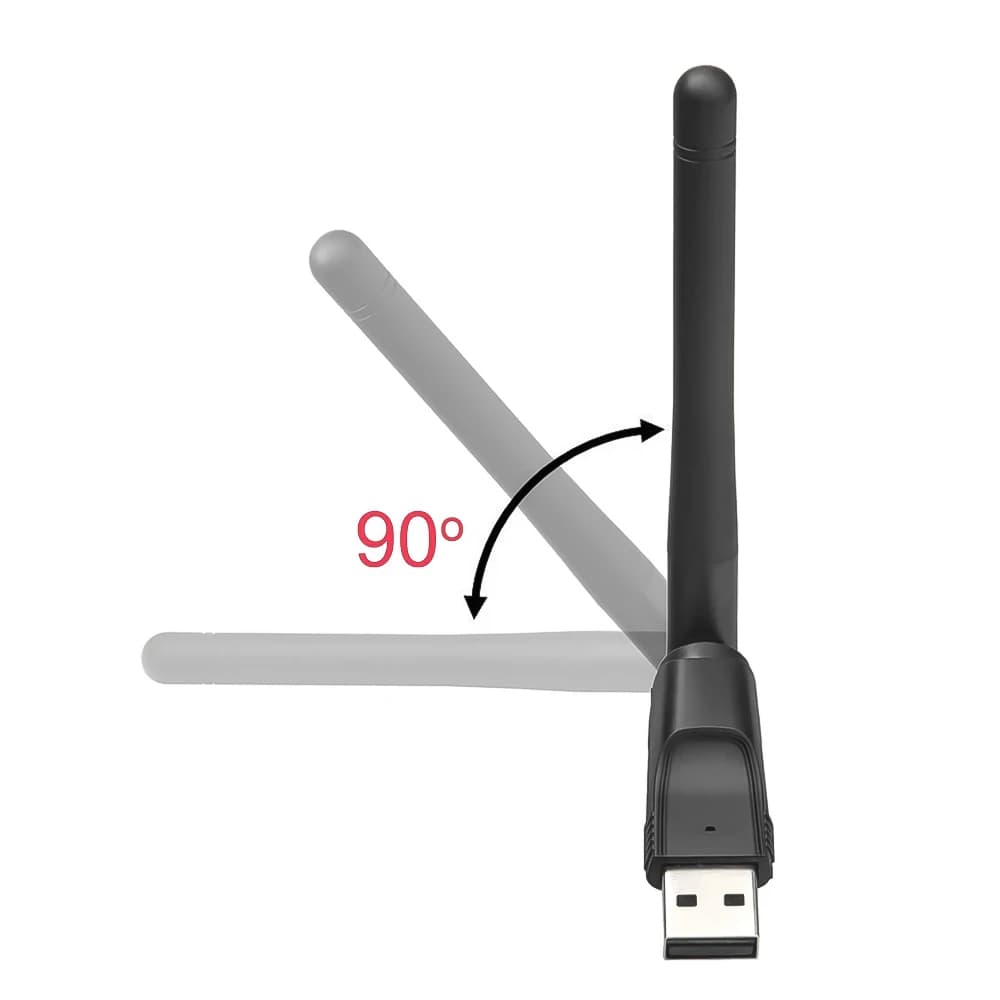 Nuovo adattatore USB WIFI MT7601 150Mbps USB 2.0 scheda di rete wireless WiFi 802.11 B/g/n adattatore LAN con antenna girevole