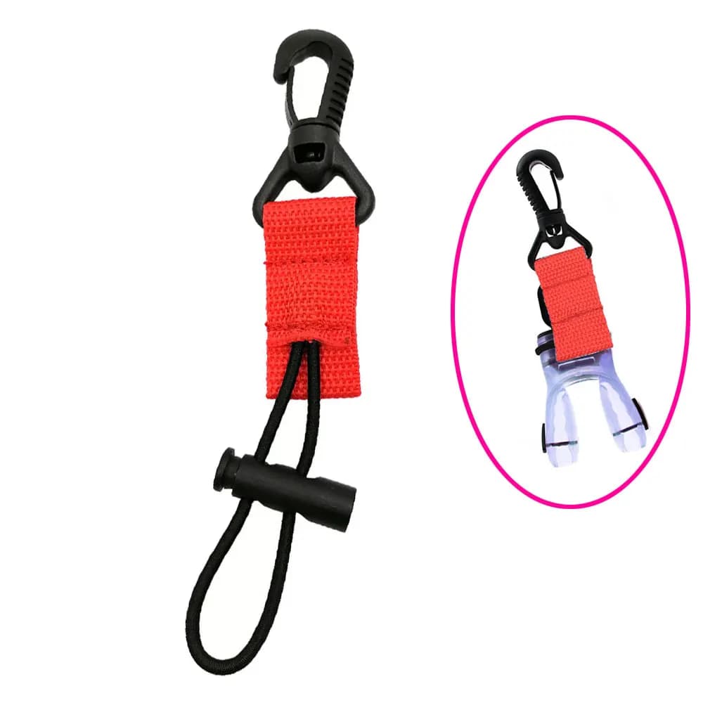 Regolabile Scuba Immersione Snorkeling Silicone Bite Boccaglio Gancio Diver Gear Bag Carrier