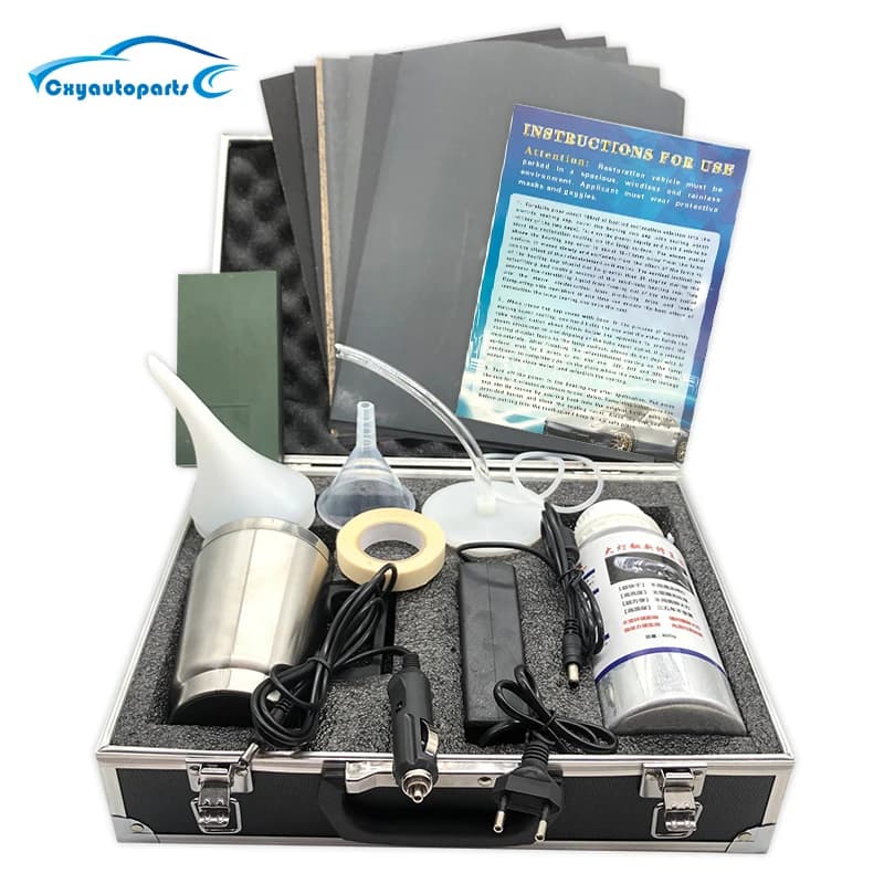 Kit di restauro per lucidatura fari per auto Kit di pulizia per lucidatura fari Lucido per riparazione fari per auto idrofobico antigraffio