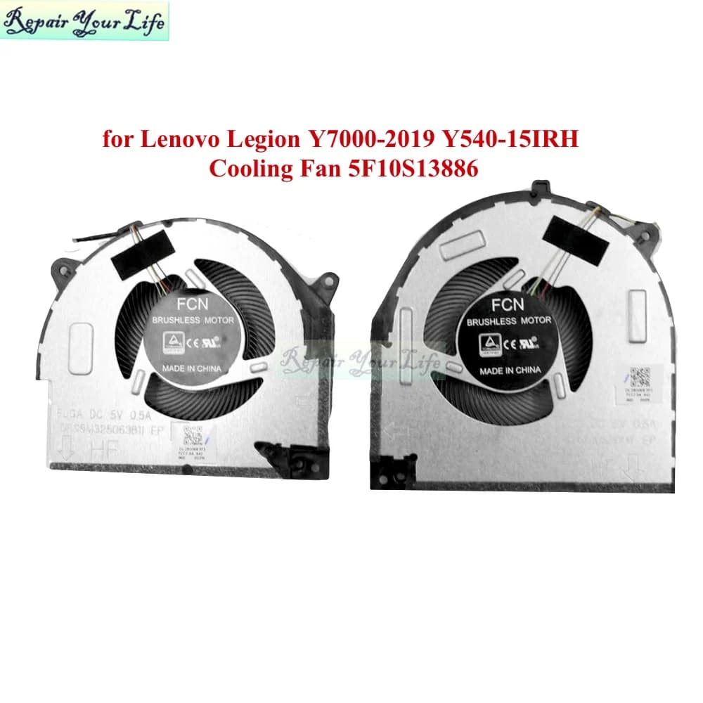 Dispositivo di raffreddamento della ventola di raffreddamento del PC del Notebook per Lenovo Y7000-2019 Y540-15IRH CPU GPU ventola di raffreddamento radiatore muslimexmuslimah