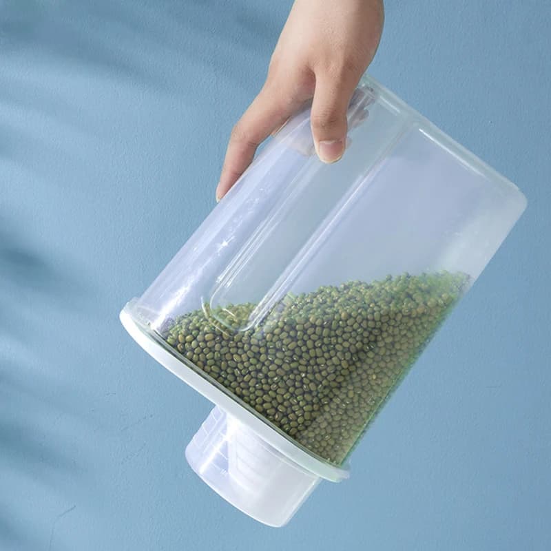 Grande contenitore per cereali da cucina contenitore per alimenti secchi contenitore per cereali a grana grossa sigillato in plastica impermeabile