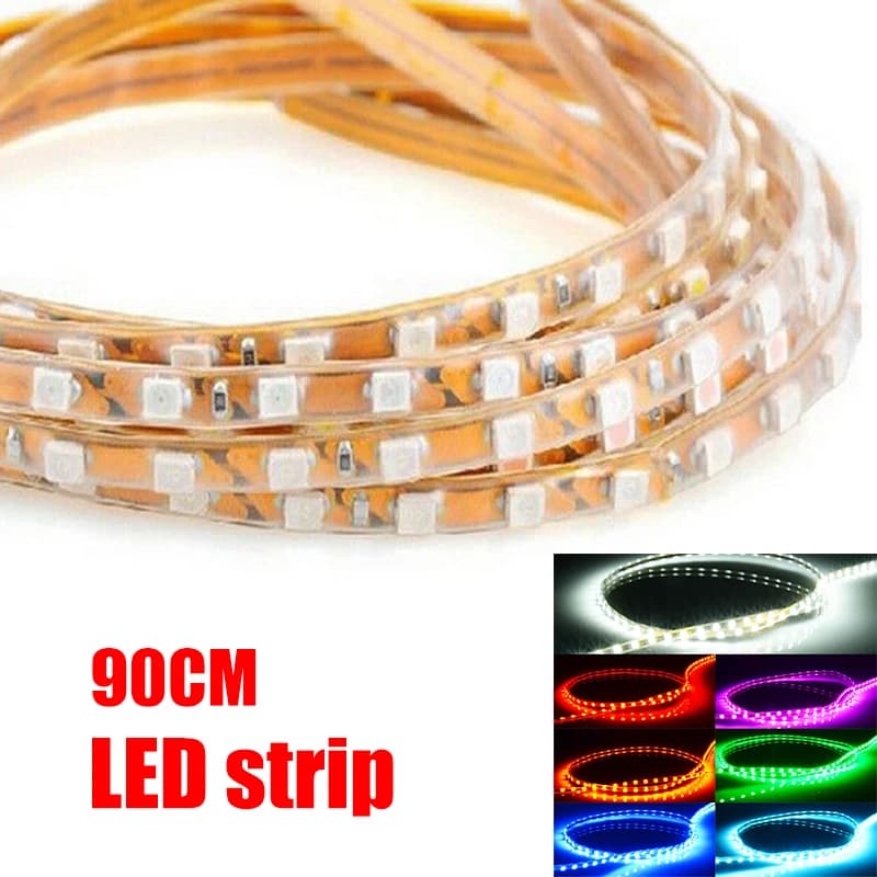 90 centimetri Auto Flessibile Luce di Striscia del LED Ad Alta Potenza 12V 45SMD Impermeabile LED Daytime Corsa e Jogging Luce Decorativa Auto DRL luce